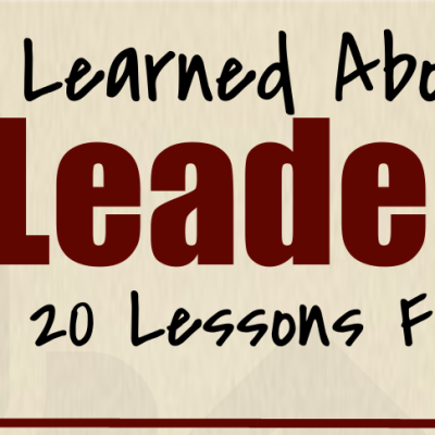 20 Things I have Learned about Leadership